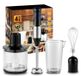 StarTech Handige staafmixer - 4-in-1 multifunctionele mixer - roestvrij staal - geschikt voor het vermalen van ijs - met hakmes - bedieningspaneel met touchfuncties - 220 V