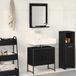 Maison Exclusive - Ensemble de mobilier de salle de bain Montage mural 2 pcs Noir