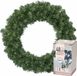 Decoris Kerstkrans - groen - D35 cm - incl. verlichting helder wit