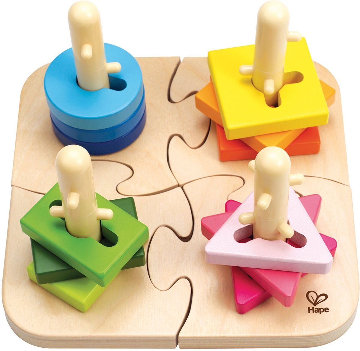 Hape Creatieve Pin Puzzel - Geel