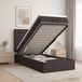 Maison Exclusive Lit Ottoman exclusif, avec matelas, couleur marron foncé, dimensions 90 x 200 cm, revêtement en tissu