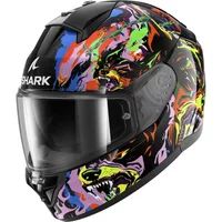 SHARK Ridill 2 Raging Beast Zwart Violet Yellow KVY - Maat XL - Helm