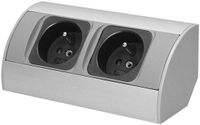 Orno - Meubelstopcontact - 2x230V - Onderkast - Aluminium en Kunststof