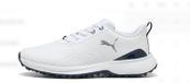 PUMA Fusion Grip 6 Evo golfschoenen voor Heren, Wit/Zilver, Maat 45