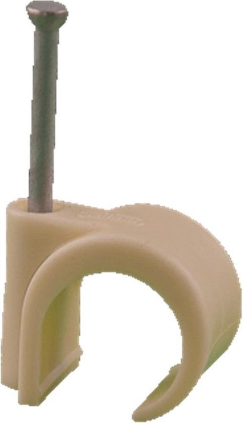 MEPA Spijkerclip SP - Kunststof - Ø 16-19mm - Rond - Wit/Crème