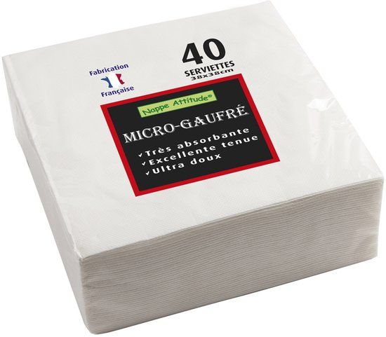 PROnappe SV623801I Servetten 40 Stuks Wit 38x38cm