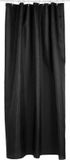 5Five Douchegordijn - zwart - polyester - 180 x 200 cm - inclusief ringen