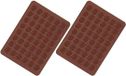 Voarge 2 stuks macarons bakmat van siliconen 48 holtes antiaanbaklaag, macarons bakmat van siliconen 39 * 29cm