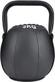 Merkloos / Sans marque Kettlebell halter - Fitness gewicht - Krachttraining thuis - Platte basis ontwerp - 3 kg - Zwart