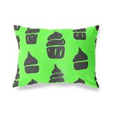 BonaMaison Neon Groen-Rook Decoratieve Kussensloop, Kussenhoezen Bank, Decoratieve Kussenhoesjes, Kussensloop; Sofa, Slaapkamer, Kantoor, Auto 45x60 Cm - Ontworpen en vervaardigd in Turkije