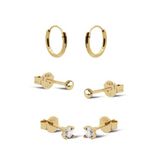 KARMA Jewelry gold plated oorbellen Base