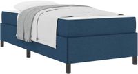 vidaXL Boxspring Bed Blauw Stof 90 x 200 cm