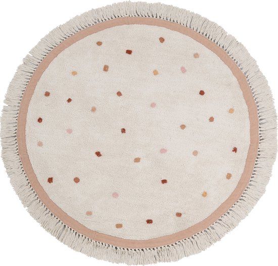 Tapis Petit Valerie Vloerkleed - 130 x 130 cm - Wit off white