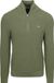 Gant Half Zip Trui Micro Textured Groen - Maat XXL - Heren