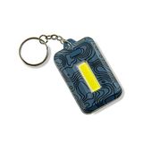 Carson Unisex COB LED Sleutelhanger Zaklamp met Roestvrij Stalen Sleutelhanger – 3 Lichtinstellingen – Blauw (KL-10BU)