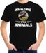 Bellatio Decorations Amazing Wild Animals T-shirt paard - zwart - kinderen - 146/152