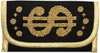 Duftin 90001-AZ14 beschermhoes voor smartphone, geborduurd, tellpatroon, 12,5 x 6,5 cm, goudkleurig