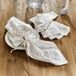 LOBERON Set de 4 serviettes Ellingford blanc