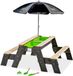 EXIT Toys EXIT Aksent Zand-, Water- en Picknicktafel (2 bankjes) met parasol en tuingereedschap
