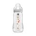MAM Easy Active babyfles, 330 ml, met MAM maat 2 speen, gemaakt van SkinSoft siliconen, fles met ergonomische vorm, voor baby's vanaf 4 maanden, ruimtemotief