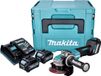 Makita GA 044 GD201 Meuleuse d'angle sans fil 40 V max. 125 mm X-LOCK Brushless + 2x batterie 2,5 Ah + chargeur + Makpac