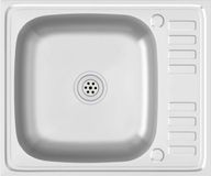 vidaXL Gootsteen met afvoerset 600x500x155 mm roestvrij staal zilver