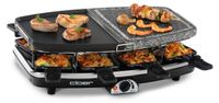 Merkloos Raclettegrill - 1200 W - Natuursteen - 8 pannetjes - Traploze temperatuurregeling