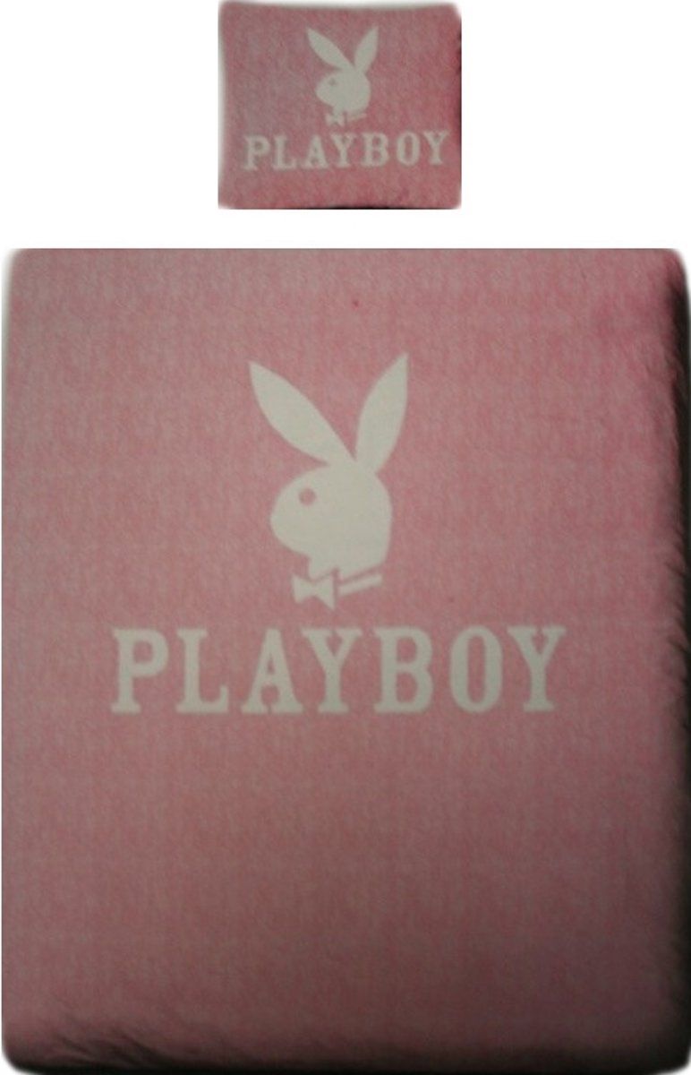 Playboy Jeans Dekbedovertrek - Eenpersoons - 140x200/220 cm - Pink