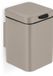 Relaxdays Afvalbakje 3 l - Wandmontage - Softclose - RVS - Met binnenemmer - Badkamer - Beige