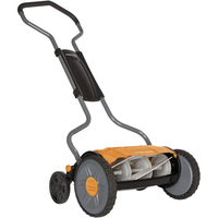 Fiskars StaySharp Plus Reel Mower - Hand Push Lawn Mower - Black/Orange