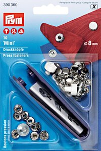 Prym Naaivrijdrukknoop Mini - 8 mm - Zilver - 10 stuks