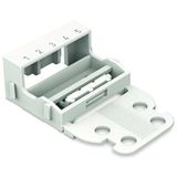 WAGO montageadapter 221-505 | voor 5 geleiderklemmen, 4 mm², 10 stuks, schroefbevestiging voor aansluitklemmen, geschikt voor staande en liggende montage, wit