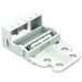 WAGO montageadapter 221-505 | voor 5 geleiderklemmen, 4 mm², 10 stuks, schroefbevestiging voor aansluitklemmen, geschikt voor staande en liggende montage, wit