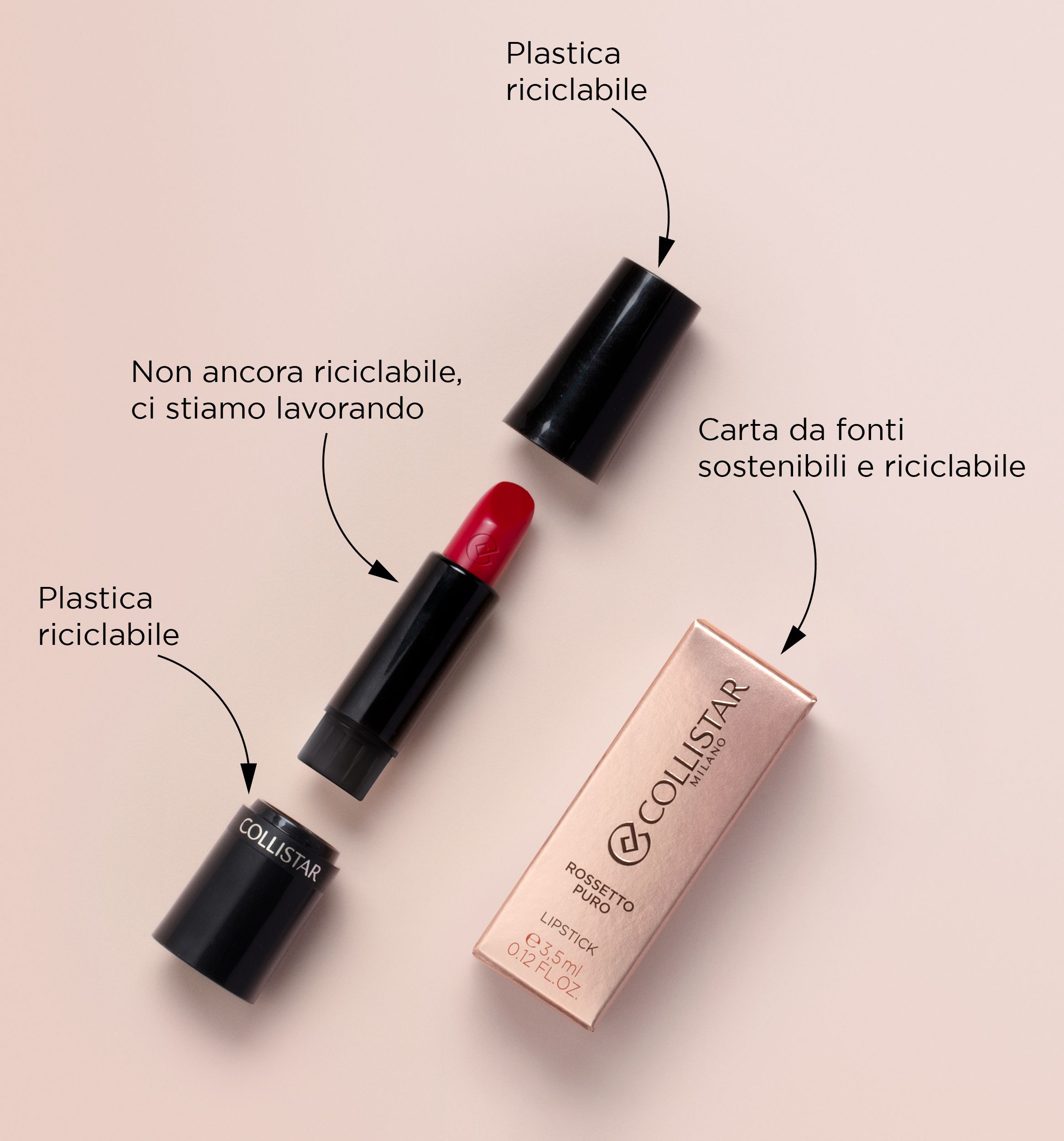 Collistar Puro - Lippenstift - K12016 - 110 ml - Dames