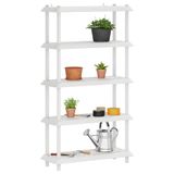 vidaXL - Plankenunit - 5-laags - 100 x 40 x 177 cm - PP - Wit