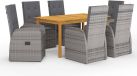 vidaXL Ensemble de jardin 7 pièces Gris