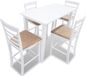Maison Exclusive Barset blanche en bois : un meuble bar et 4 tabourets de bar