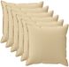 vidaXL Kussensloop 6 stuks Houten Beige 50 x 50 cm Polyester