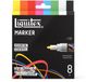 Liquitex 3699484 Acrylic Marker Set Essential – 8 stuks – 2mm – Hoogdekkende verfmarkers – Basis kleuren