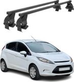 OMAC Barre de toit en acier pour Ford Fiesta mk6 2009-2013 Pre-FL - antivol inclus - testé City Crash - DIN 75302:2019 - ISO/pas 11154:2006 - charge maximale 50 kg noir