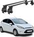 OMAC Barre de toit en acier pour Ford Fiesta mk6 2009-2013 Pre-FL - antivol inclus - testé City Crash - DIN 75302:2019 - ISO/pas 11154:2006 - charge maximale 50 kg noir