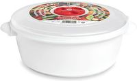PLASTICFORTE Magnetronschaal met deksel/ventiel - 1,5 liter - wit - kunststof - BPA vrij