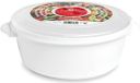 PLASTICFORTE Magnetronschaal met deksel/ventiel - 1,5 liter - wit - kunststof - BPA vrij