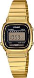 Casio La670WGA-1DF Dameshorloge, digitaal kwarts, goudkleurig, Eén maat, retro, vintage, klassiek