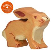 Holztiger Bosdieren Haas Klein Houten Figuur