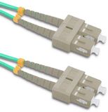 Qoltec Patchcord - Glasvezel SC/UPC - SC/UPC - Multimode - 50/125 - OM4 - Duplex - 10m