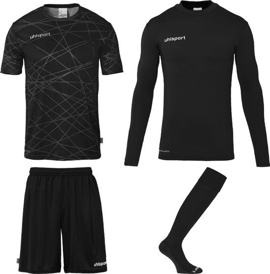 Uhlsport Prediction Bundle Keeperset Kinderen - Zwart / Wit - Maat 164