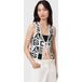 AllSaints Gilet Florence Noir/blanc craie Taille : S