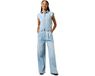 Wrangler 112362713 Mouwloze Jumpsuit Blauw S Vrouw