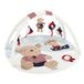 Fehn Speelkleed, 3D, activiteitenmat, baby, kruipmat, met 5 afneembare speeltjes om vast te pakken, voor baby's en peuters vanaf 0 maanden, kraamcadeau, Ocean Club, Teddy